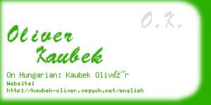 oliver kaubek business card